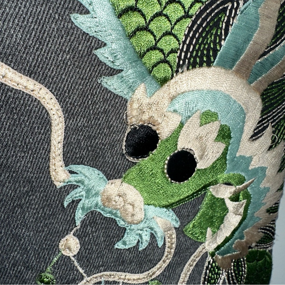 Gucci Dragon Embroidered Skinny Jeans Size 26 - Picture 3 of 13